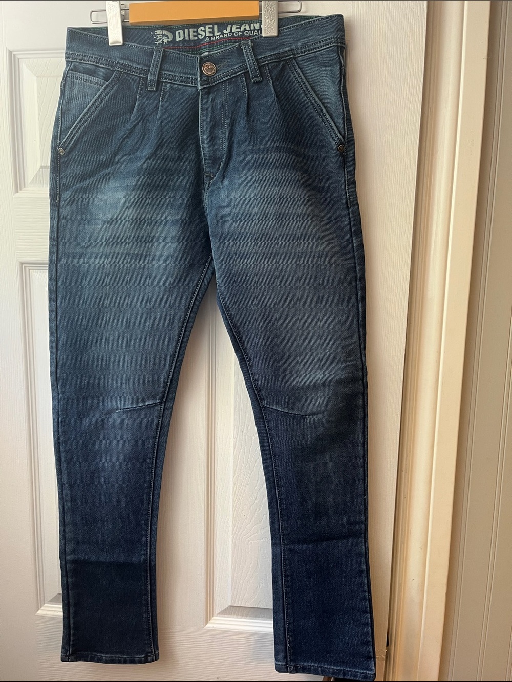 Diesel Men’s Dark Blue Slim Straight Jeans